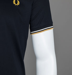 Fred Perry Twin Tipped T-Shirt Navy/Ecru/Honeycomb