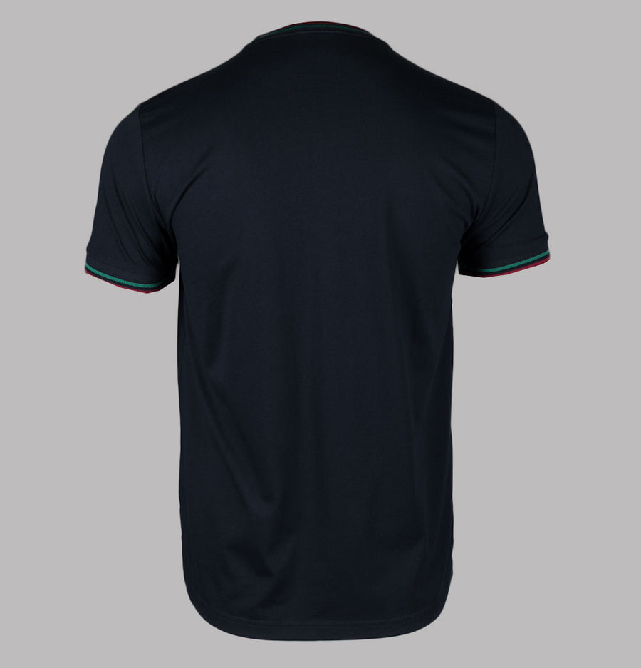Fred Perry Twin Tipped T-Shirt Navy/Sport Green/Burnt Red