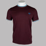 Fred Perry Twin Tipped T-Shirt Oxblood/Ecru/Court Blue