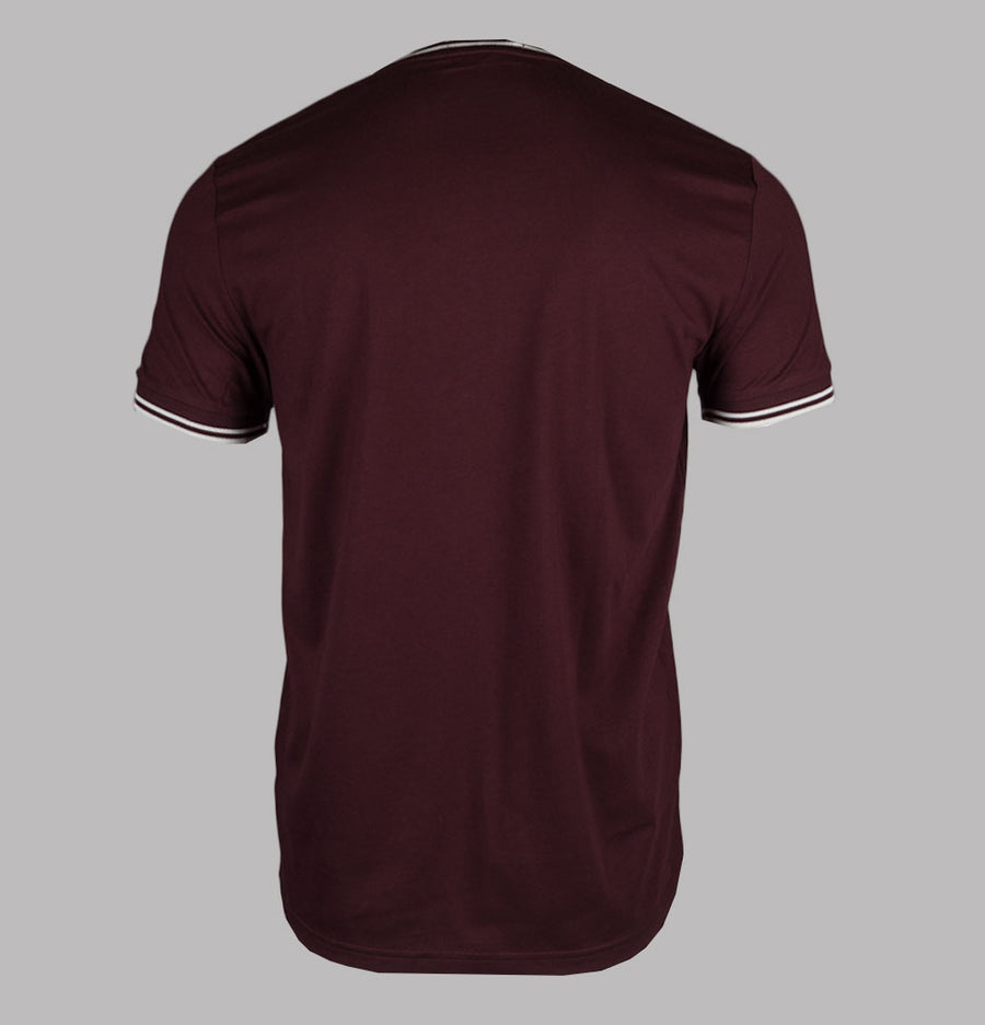 Fred Perry Twin Tipped T-Shirt Oxblood/Ecru