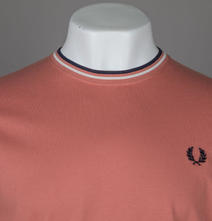 Fred Perry Twin Tipped T-Shirt Putty Pink/Ecru/Navy – Bronx
