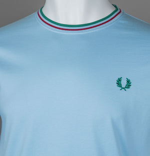 Fred Perry Twin Tipped T-Shirt Track Blue/Burnt Red/Sport Green