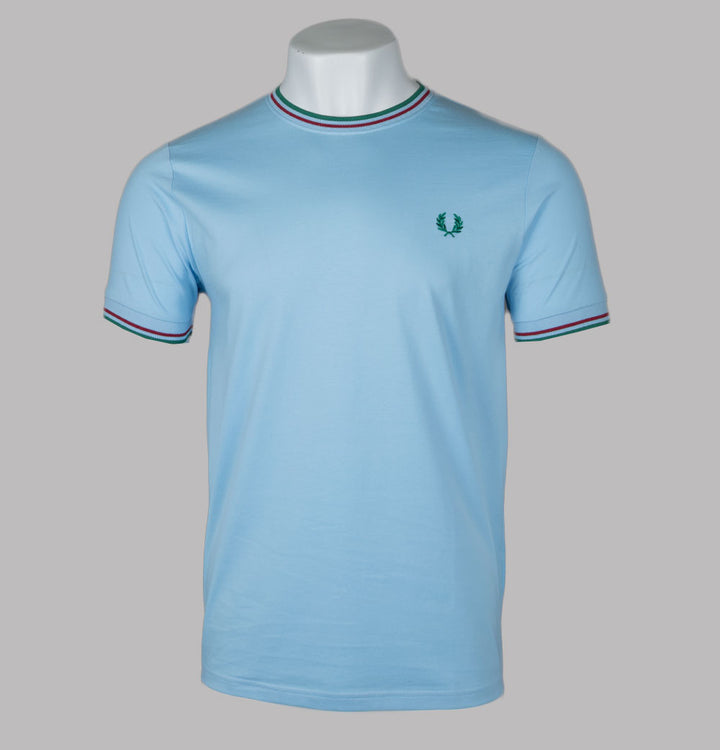 Fred Perry Twin Tipped T-Shirt Track Blue/Burnt Red/Sport Green