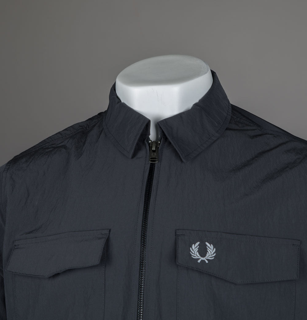 Fred Perry Zip Overshirt Anchor Grey Fred Perry Zip Overshirt Anchor Grey