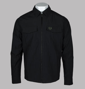 Fred Perry Zip Overshirt Black