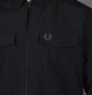 Fred Perry Zip Overshirt Black