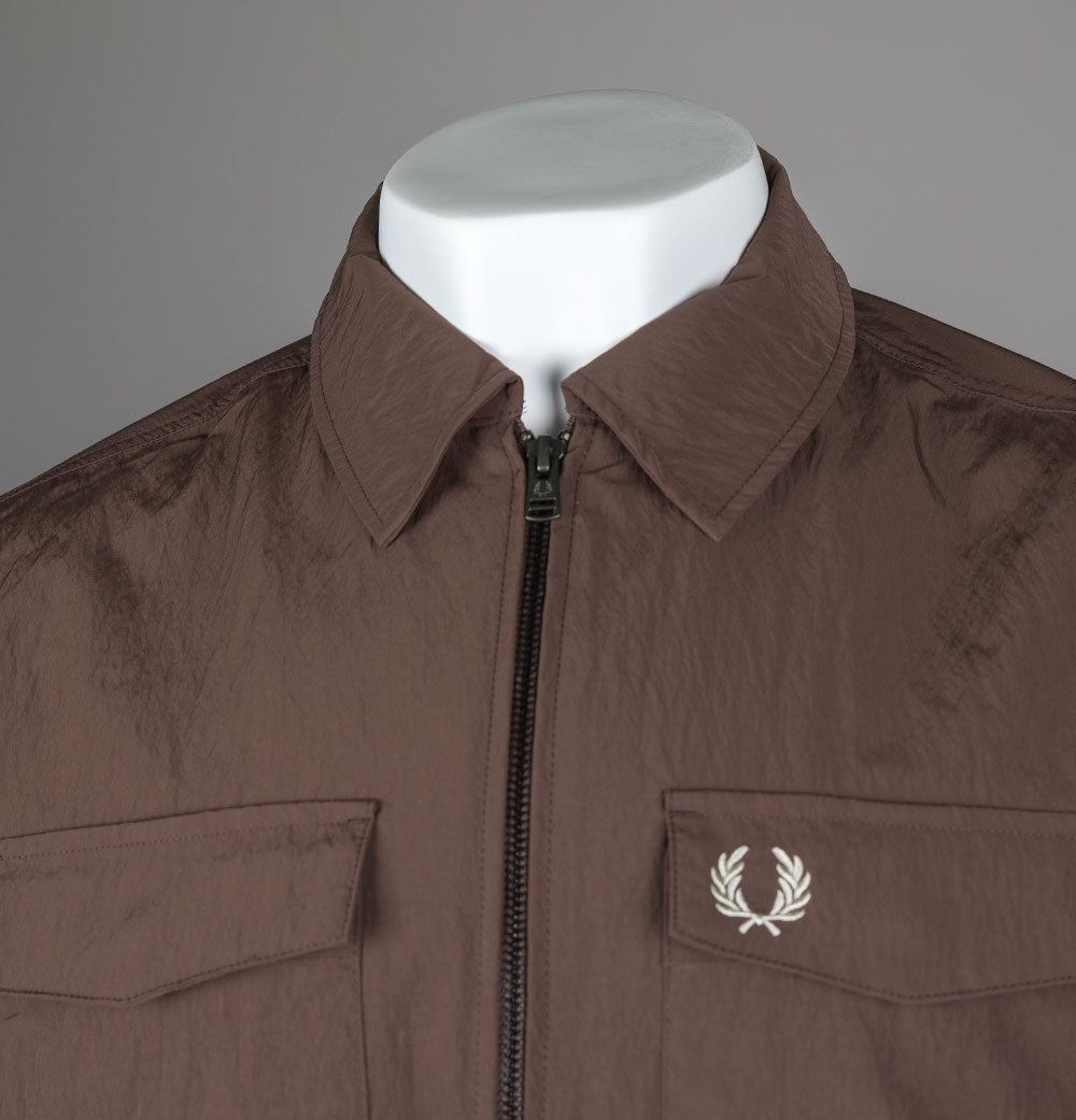 Fred Perry Zip Overshirt Carrington Brick