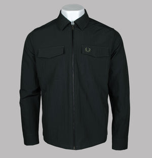 Fred Perry Zip Overshirt Night Green