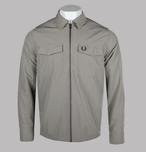 Fred Perry Zip Overshirt Warm Grey