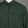 Fred Perry Zip Through Overshirt Court Green