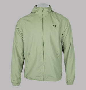 Fred Perry Taslan Hooded Shell Jacket Olive Mint
