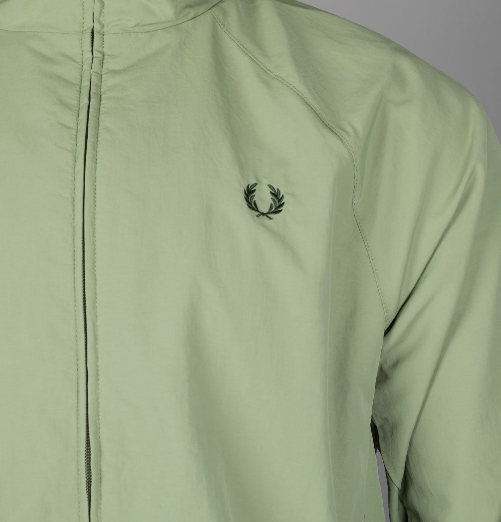 Fred Perry Taslan Hooded Shell Jacket Olive Mint – Bronx Clothing