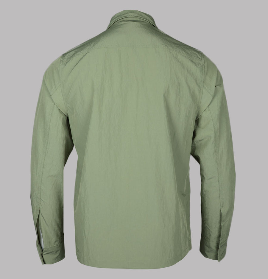 Fred Perry Zip Through Overshirt Olive Mint