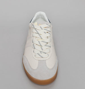 Gola Cyclone 76 Leather Trainers Off White/Navy/Gum