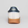 Gola Cyclone 76 Leather Trainers Off White/Navy/Gum