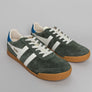 Gola Elan Trainers Dark Khaki/Off White/Sapphire