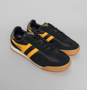 Gola Europa Trainers Black/Sun/Khaki
