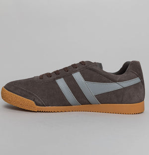 Gola Harrier Suede Trainers Mocha/Cement