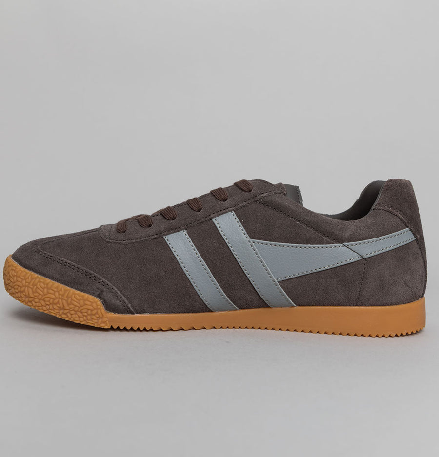 Gola Harrier Suede Trainers Mocha/Cement