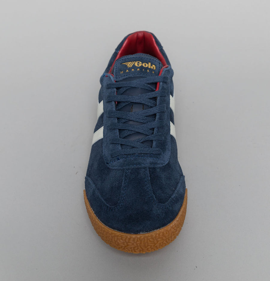 Gola Harrier Suede Trainers Navy/Off White/Deep Red