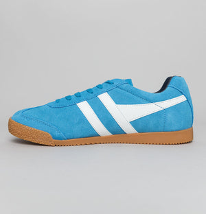 Gola Harrier Suede Trainers Santorini/White/Navy