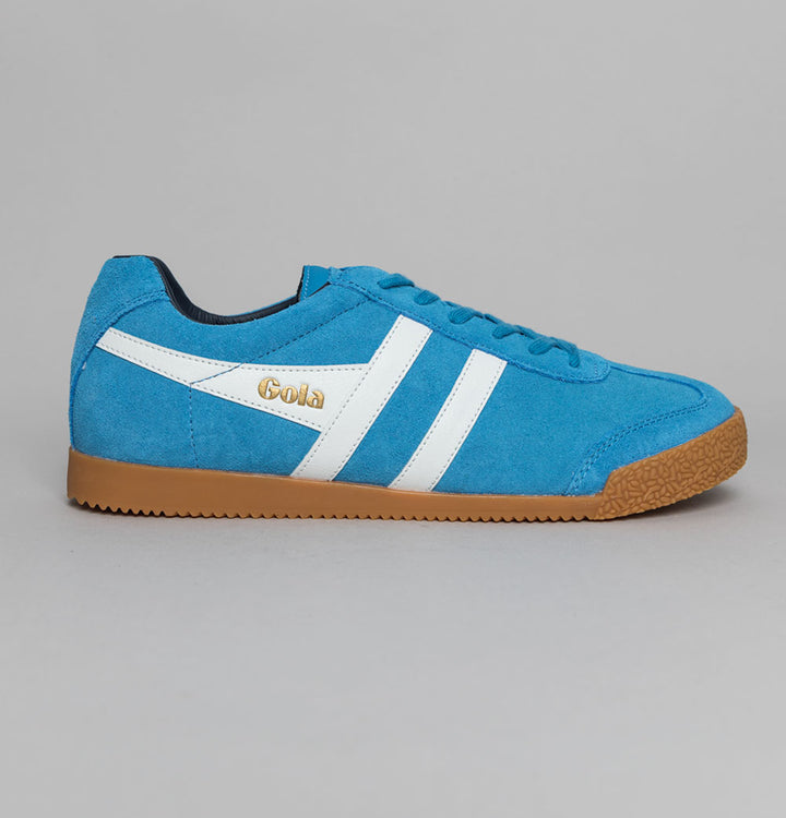 Gola Harrier Suede Trainers Santorini/White/Navy