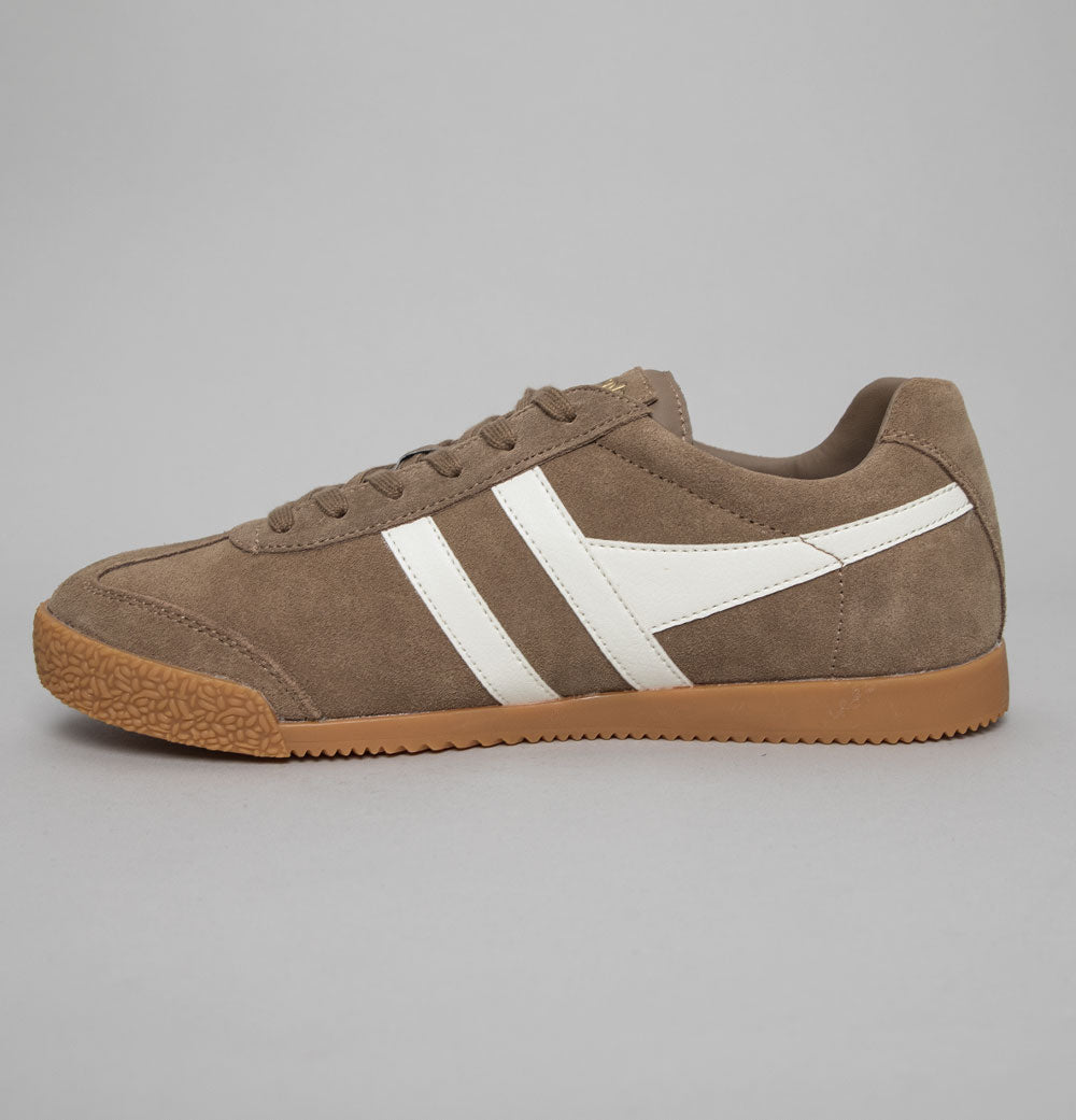 gola harrier tobacco Gola Harrier Suede Trainers Tobacco/Off White