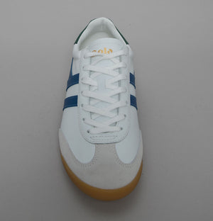 Gola Torpedo Leather Trainers White/Marine Blue/Evergreen