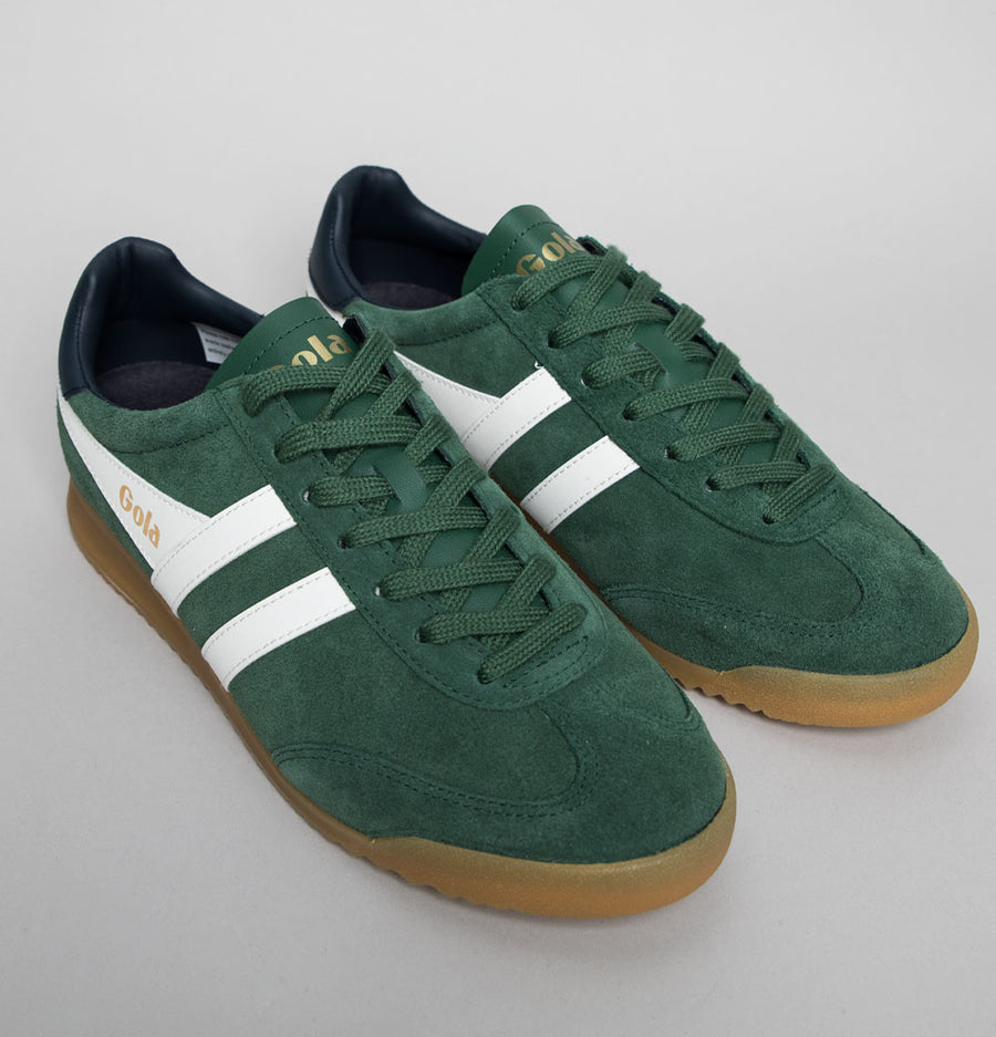 Gola Torpedo Suede Trainers Evergreen/Off White/Navy