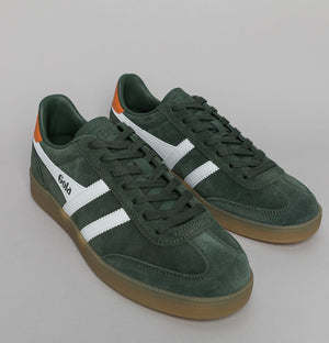 Gola Viper Trainers Dark Khaki/White/Moody Orange