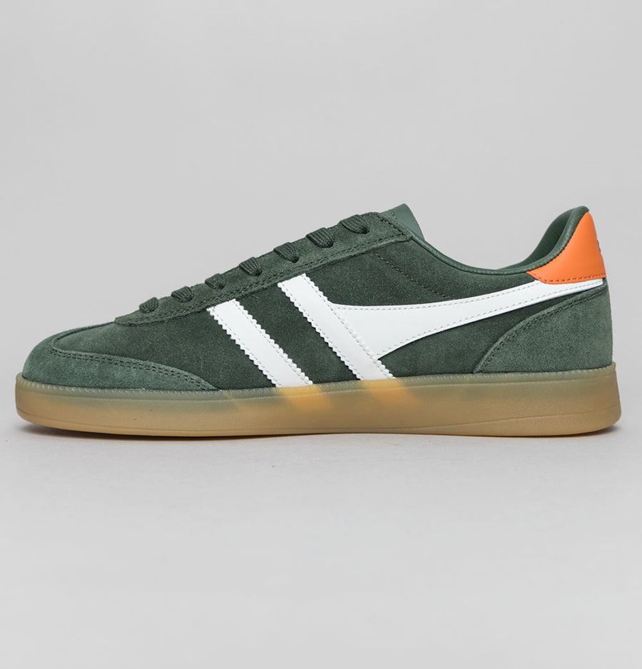 Gola Viper Trainers Dark Khaki/White/Moody Orange