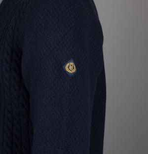 Henri Lloyd Abersoch Cable Knit Jumper Dark Navy
