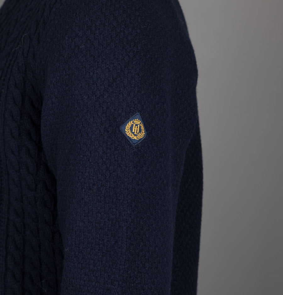 Henri Lloyd Abersoch Cable Knit Jumper Dark Navy
