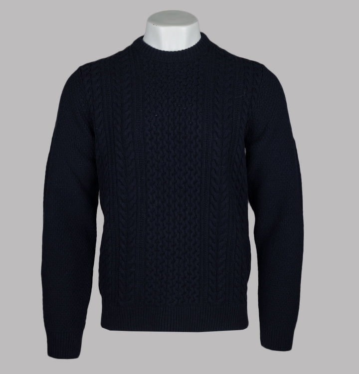 Henri Lloyd Abersoch Cable Knit Jumper Dark Navy