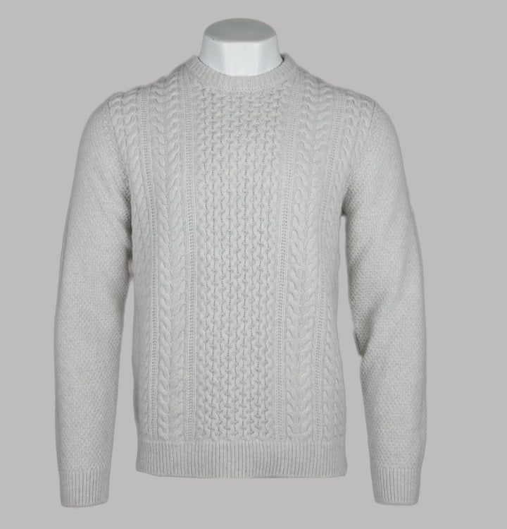 Henri Lloyd Abersoch Cable Knit Jumper Off White