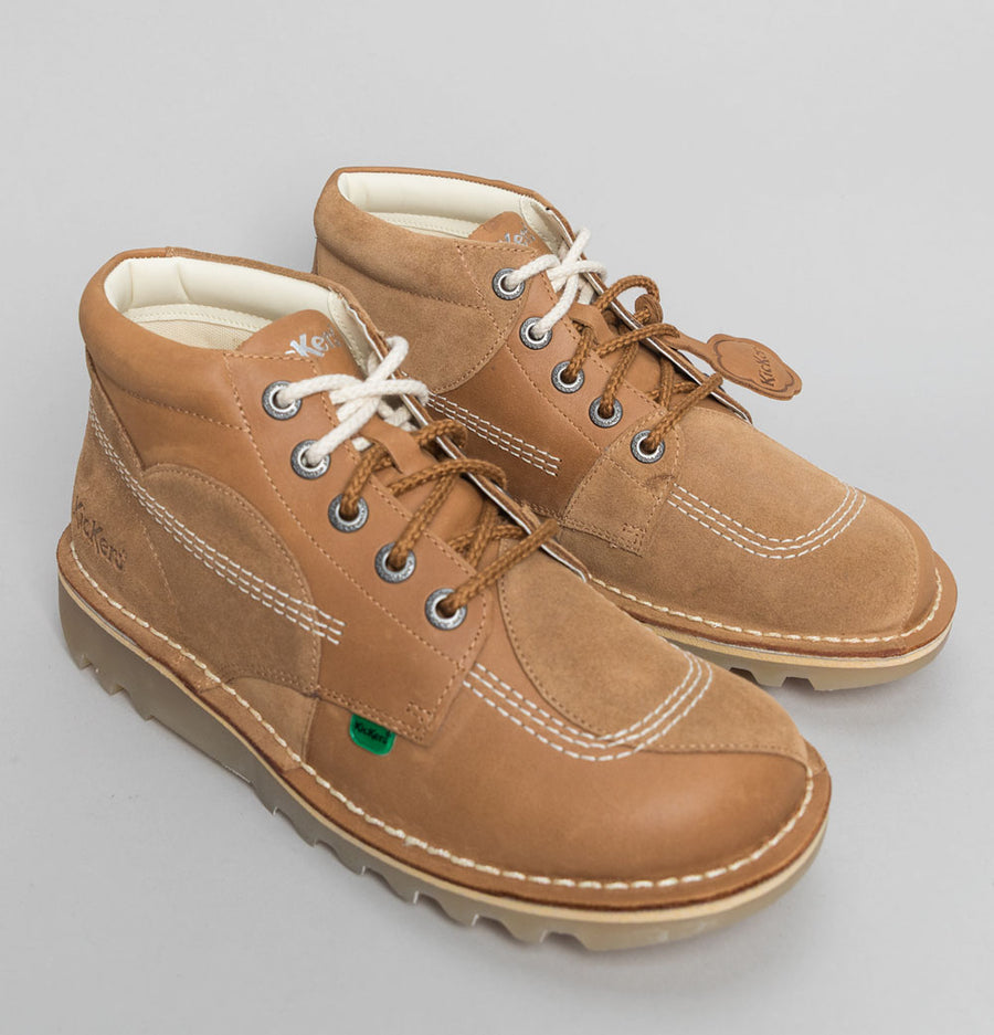 Kickers® Kick Hi Stitch Boots Tan
