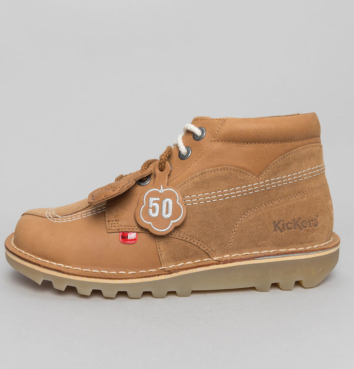 Kickers® Kick Hi Stitch Boots Tan