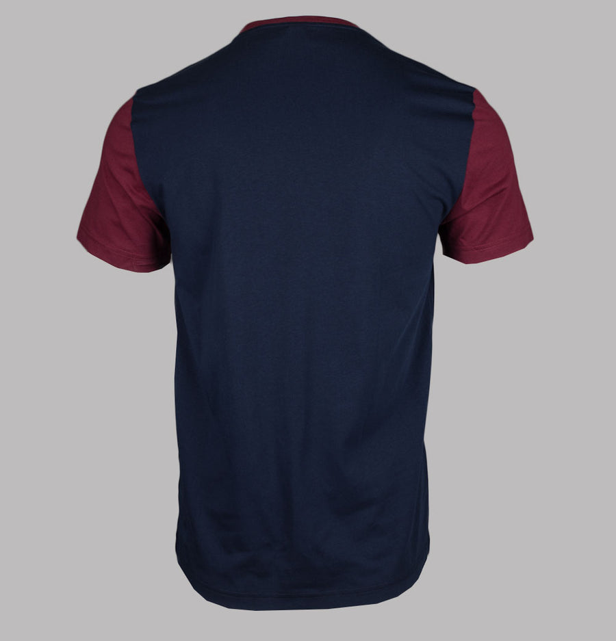 Lacoste Colour Block T-Shirt Navy/Bordeaux