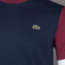 Lacoste Colour Block T-Shirt Navy/Bordeaux