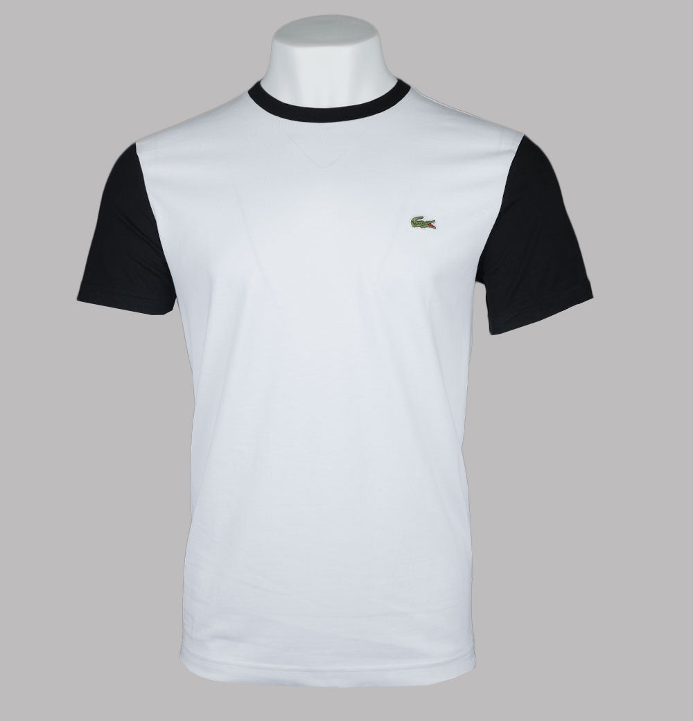 Lacoste Colour Block T-Shirt White/Black – Bronx Clothing