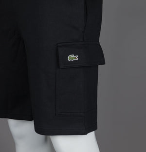 Lacoste Cotton Jersey Cargo Shorts Black