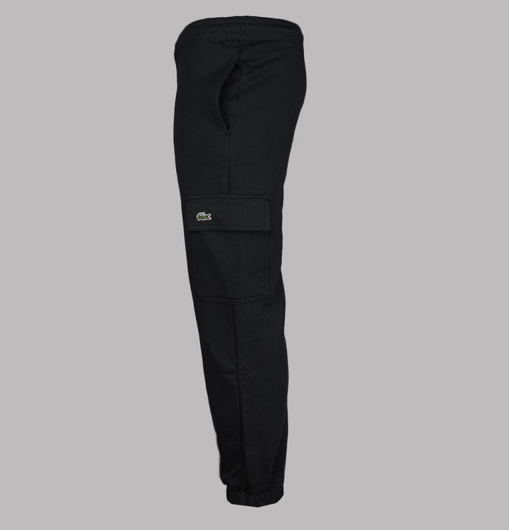 Lacoste Cotton Jersey Cargo Sweatpants Black