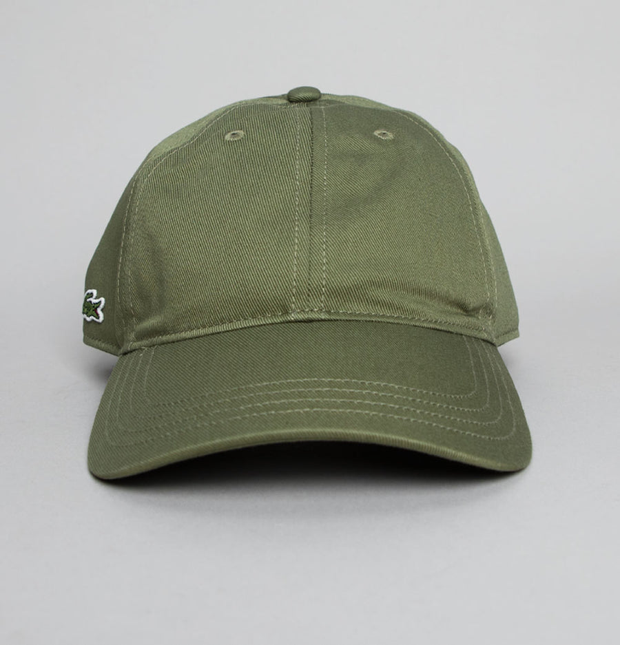 Lacoste Cotton Twill Side Logo Cap Khaki Green