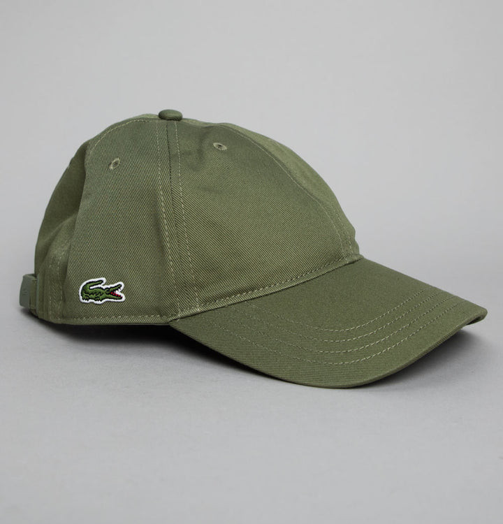 Lacoste Cotton Twill Side Logo Cap Khaki Green