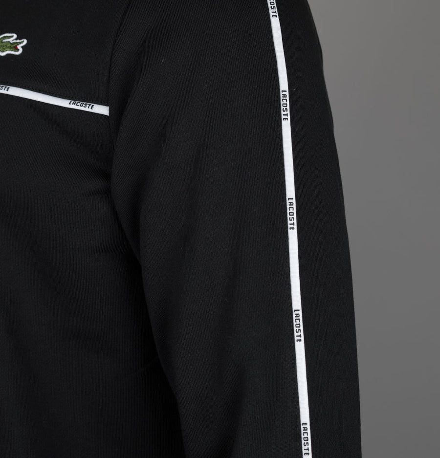 Lacoste Logo Trim Fleece Sweatshirt Black