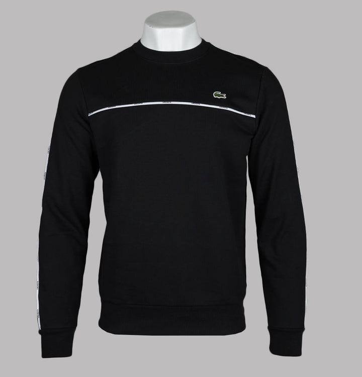 Lacoste Logo Trim Fleece Sweatshirt Black