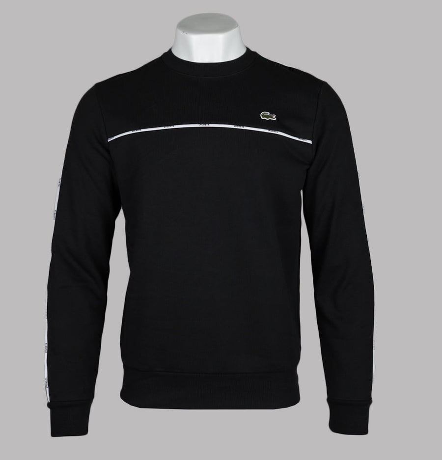 Lacoste Logo Trim Fleece Sweatshirt Black