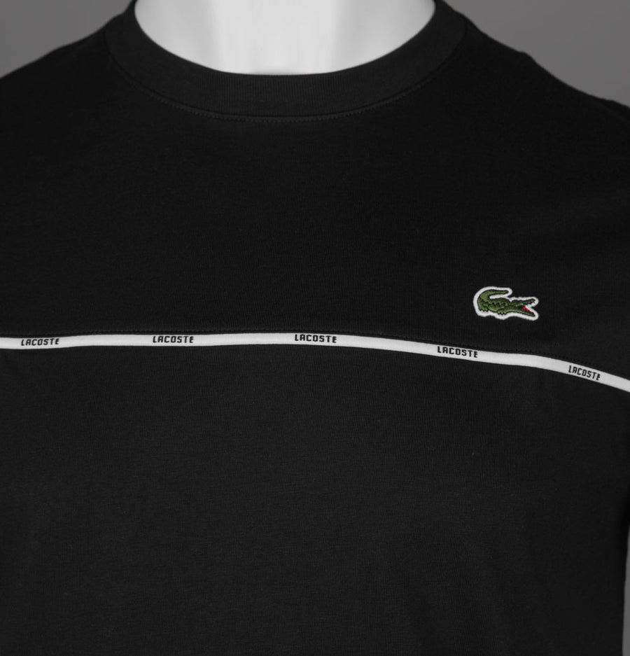 Lacoste Logo Trim T-Shirt Black