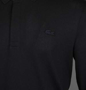 Lacoste Long Sleeve Paris Polo Shirt Black
