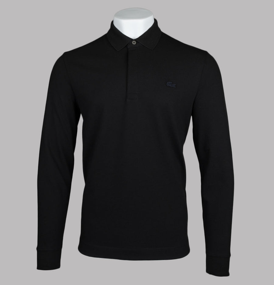 Lacoste Long Sleeve Paris Polo Shirt Black